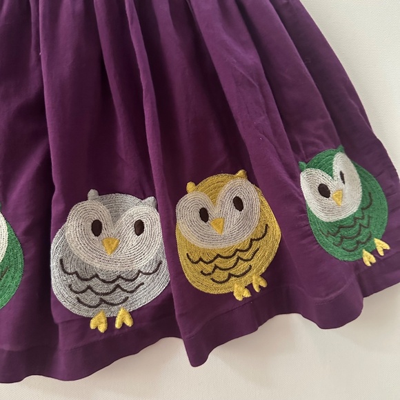 Mini Boden 9-10 Girls Purple Owl Skirt - Picture 3 of 6